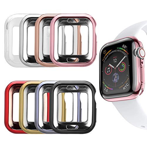 MAIRUI Kompatibel mit Apple Watch Hülle 38 mm [8 Stück] Schutzhülle Bumper Cover TPU Ultradünn Leicht für iWatch Serie 3/2/1, Sport/Edition von MAIRUI