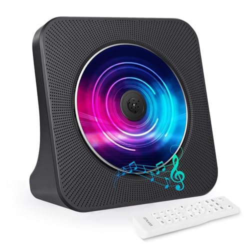 Desktop-CD-Player mit Bluetooth-Sender, tragbarer CD-Player mit Lautsprechern & Timer, Radio-CD-Player mit AUX/USB-Anschluss, Staubschutzhülle, LCD-Display, Fernbedienung für Kpop-Musik-CD-Alben von MAITE