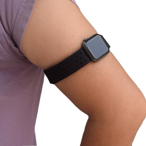 B-Great atmungsaktives Klettverschluss-Armband für Apple Watch Serie 9, 8, 7, 6, SE, 5, 4, 3, 2, 1, Schwarz, Größe XL B-Great atmungsaktives Klettverschluss-Armband für Apple Watch Serie 9, 8, 7, 6, SE, 5, 4, 3, 2, 1, Schwarz, Größe XL von MAITER