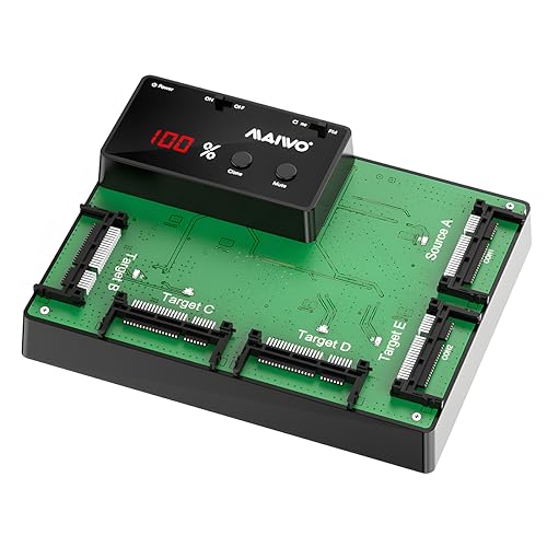 MAIWO CFast 2.0 Kartenleser mit Klonfunktion, 2560GB Speichererweiterung, 5 Bay USB 3.0 5Gbps CFast Speicherkartenadapter Duplikator von MAIWO