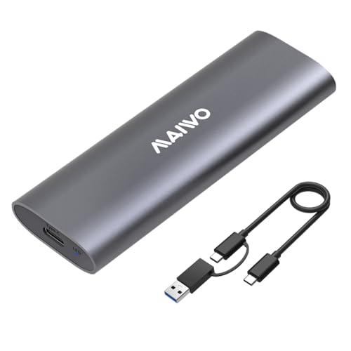 MAIWO M.2 NVMe SSD-Gehäuse, USB 3.1 GEN2 10 Gbit/s, unterstützt UASP-Trim, 4 TB Kapazität, werkzeuglose M.2 NVMe PCIe SSD auf USB-C-Adapter-Leserhülle von MAIWO