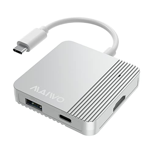 MAIWO USB-C-Hub-Adapter, 5-in-1 USB-Typ-C-Expander Hub mit 4K HD, 1 USB-3.2-Anschluss, 1 USB-C-3.2-Anschluss, 1 USB-2.0-Anschluss, Stromversorgung 100 W für Laptop, MacBook, Thinkpad, EliteBook von MAIWO
