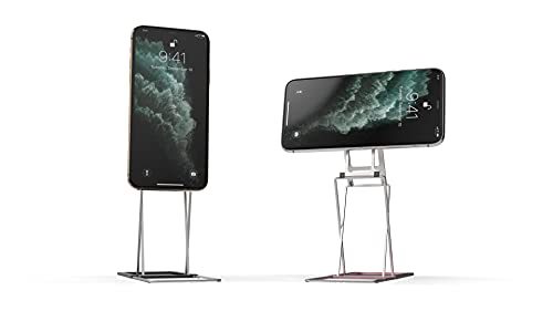 MAJEXTAND Cell Phone and Tablet Stand with 30 Heights and Angles, Landscape & Portrait Modes, Portable Adjustable Ergonomic Stand, Switch Phone and Tablet in 1 Second, US Patented (Schwarz) von MAJEXTAND
