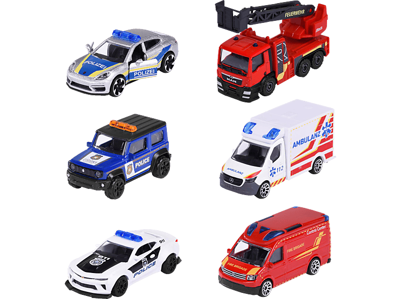 MAJORETTE 212057181 S.O.S. ASSORTMENT, 6-SORT. Spielzeugauto von MAJORETTE