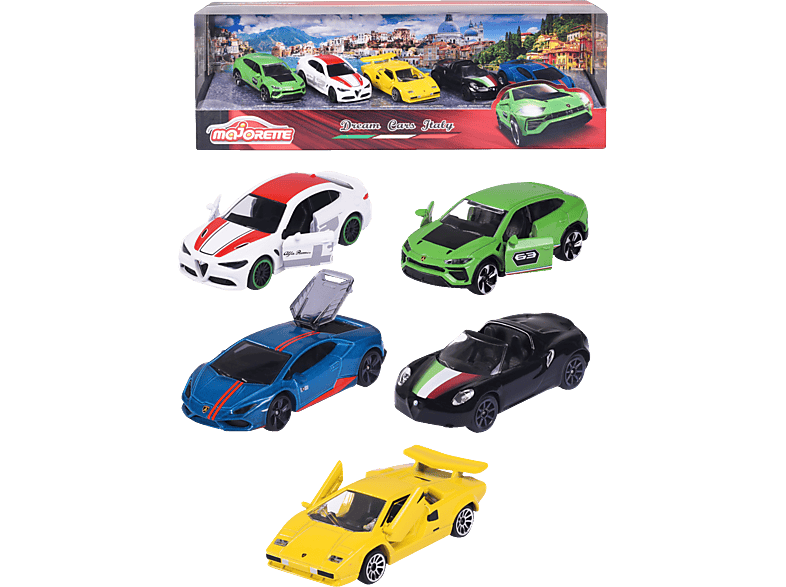MAJORETTE Dream Cars Italy Geschenkset 5 Teile Spielzeugauto Mehrfarbig von MAJORETTE