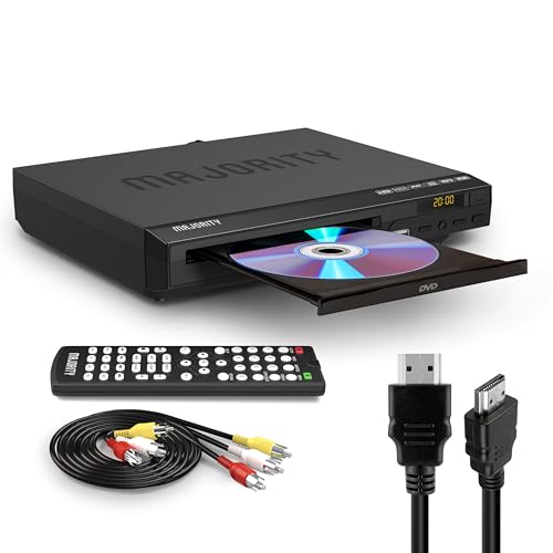 DVD Player für Fernseher HDMI | CD DVD Player | DVD Spieler | DVD Player Region Free | DVD Player Klein | Mini DVD Player HDMI | HDMI Kabel, RCA Kabel & Fernsteuerung Inklusive | Majority DVD Player DVD Player für Fernseher HDMI | CD DVD Player | DVD Spieler | DVD Player Region Free | DVD Player Klein | Mini DVD Player HDMI | HDMI Kabel, RCA Kabel & Fernsteuerung Inklusive | Majority DVD Player von MAJORITY