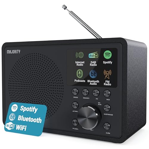 Internetradio WLAN | DAB+ Radio mit Bluetooth | DAB Plus Radio Küchenradio | Internet Radio WLAN mit DSP Lautsprecher | Digitalradio DAB Plus | Frontier Oktiv App Fernsteuerung | MAJORITY Touro Internetradio WLAN | DAB+ Radio mit Bluetooth | DAB Plus Radio Küchenradio | Internet Radio WLAN mit DSP Lautsprecher | Digitalradio DAB Plus | Frontier Oktiv App Fernsteuerung | MAJORITY Touro von MAJORITY