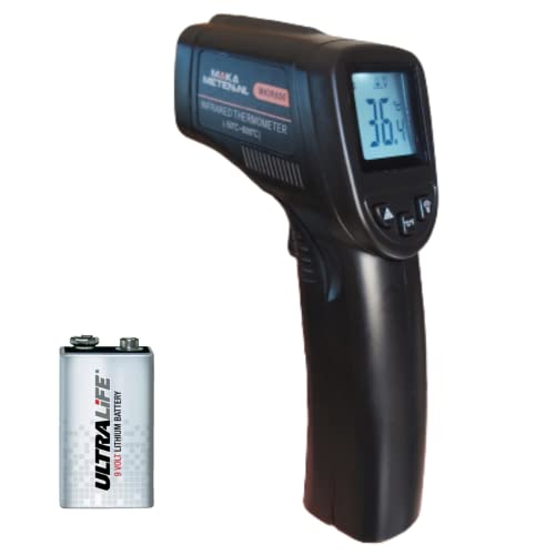 MAKA Infrarot-Thermometer mit Laser -50 bis +600 °C - Optisches Verhältnis 12:1 - Emissionsgrad 0,95 fest - Wärmezähler - Pyrometer von MAKA
