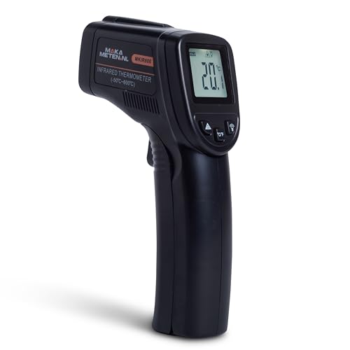 MAKA Infrarot-Thermometer mit Laser -50 bis +600 °C - Optisches Verhältnis 12:1 - Emissionsgrad 0,95 fest - Wärmezähler - Pyrometer von MAKA