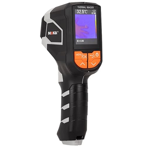 MAKA Wärmebildkamera -20-1000°C - 32x32 IR-Pixel - 6 Hz Bildwiederholrate - Thermokamera mit Laserpointer und Taschenlampe - Handheld Infrarotkamera - Thermal Imaging von MAKA