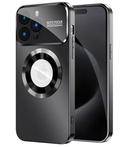 MAKAVO Magnetische Schutzhülle für iPhone 15 Pro Max, kompatibel mit MagSafe, eingebauter Kameraobjektivschutz, Logo-View, sturzsichere Telefonabdeckung, Militärqualität, Schwarz MAKAVO Magnetische Schutzhülle für iPhone 15 Pro Max, kompatibel mit MagSafe, eingebauter Kameraobjektivschutz, Logo-View, sturzsichere Telefonabdeckung, Militärqualität, Schwarz von MAKAVO