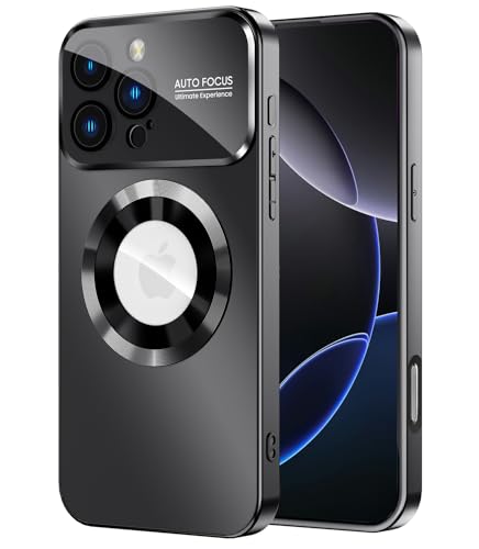 MAKAVO Magnetische Schutzhülle für iPhone 16 Pro Max, kompatibel mit MagSafe, integrierter Kameraobjektivschutz, Logo-View, Fallschutz in Militärqualität, Schwarz MAKAVO Magnetische Schutzhülle für iPhone 16 Pro Max, kompatibel mit MagSafe, integrierter Kameraobjektivschutz, Logo-View, Fallschutz in Militärqualität, Schwarz von MAKAVO