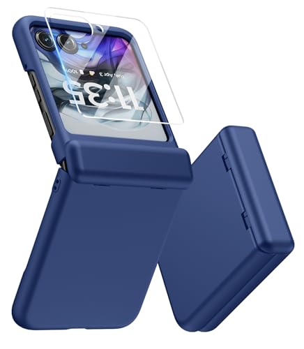 MAKAVO Schutzhülle für Motorola Razr 2024, integrierter äußerer Displayschutz und Scharnierschutz, schlanke, harte Ganzkörper-Schutzhülle, stoßfest, für Moto Razr 2024, Blau MAKAVO Schutzhülle für Motorola Razr 2024, integrierter äußerer Displayschutz und Scharnierschutz, schlanke, harte Ganzkörper-Schutzhülle, stoßfest, für Moto Razr 2024, Blau von MAKAVO