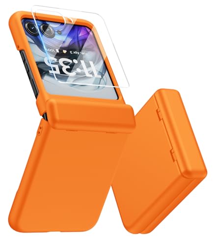 MAKAVO Schutzhülle für Motorola Razr 2025, integrierter äußerer Displayschutz und Scharnierschutz, schlanke, harte Ganzkörper-Schutzhülle, stoßfest, für Moto Razr 2025, Orange MAKAVO Schutzhülle für Motorola Razr 2025, integrierter äußerer Displayschutz und Scharnierschutz, schlanke, harte Ganzkörper-Schutzhülle, stoßfest, für Moto Razr 2025, Orange von MAKAVO