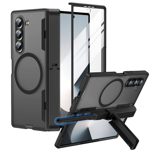 MAKAVO Schutzhülle für Samsung Galaxy Z Fold 6, mit S-Stifthalter, passend für MagSafe, integrierter Displayschutz, Scharnierabdeckung und Ständer, durchscheinende, matte Ganzkörperschutz-Handyhülle MAKAVO Schutzhülle für Samsung Galaxy Z Fold 6, mit S-Stifthalter, passend für MagSafe, integrierter Displayschutz, Scharnierabdeckung und Ständer, durchscheinende, matte Ganzkörperschutz-Handyhülle von MAKAVO