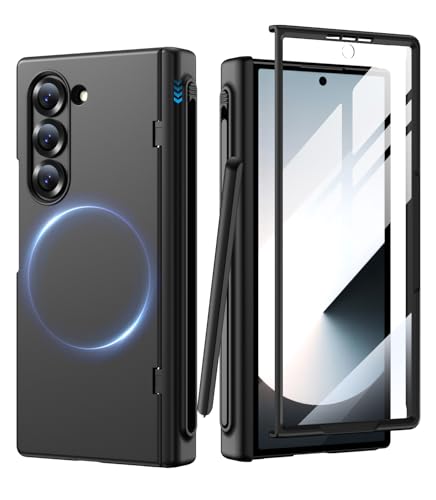 MAKAVO Schutzhülle für Samsung Galaxy Z Fold 6 mit S-Stifthalter, Front-Displayschutzfolie, Scharnierschutz, kompatibel mit MagSafe, Fold6 schlanker Ganzkörperschutz magnetische Handyabdeckung MAKAVO Schutzhülle für Samsung Galaxy Z Fold 6 mit S-Stifthalter, Front-Displayschutzfolie, Scharnierschutz, kompatibel mit MagSafe, Fold6 schlanker Ganzkörperschutz magnetische Handyabdeckung von MAKAVO