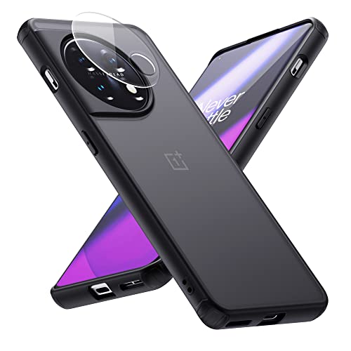 MAKAVO Slim Fit für OnePlus 11 Hülle mit Kameraobjektivschutz, 1+11 durchscheinende, mattierte Handyhülle, One Plus 11 (2023) weiche Kante & harte Rückseite, stoßfeste Schutzhülle von MAKAVO
