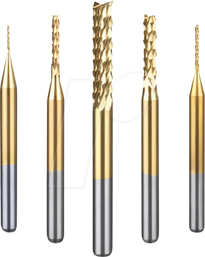 MAKERA 10930 - CNC, TiN Coating Corn Bit, 1/8'' Schaft, 2,5 x 10,5 mm (10 Stk.) von MAKERA