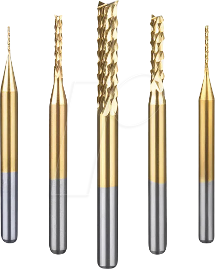 MAKERA 10947 - CNC, TiN Coating Corn Bit, 1/8'' Schaft, 3,0 x 12,0 mm (10 Stk.) von MAKERA