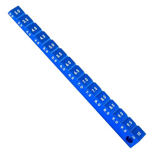 MAKIVI Verstellbares Lineal zur Anpassung der Fahrhöhe des RC Autos, 3 – 10 mm und Werkzeug für Felgen, RC Auto-Teil, Blau von MAKIVI