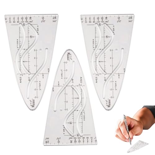 3 Stück Parabelschablone Mathe,Kurvenlineal Geometrie,Parabel Lineal Multifunktionales,Normalparabel Schablonen,MaßBestäNdigeundformstabile,Kurvenschablone für Studenten Büro Designer Malereif 3 Stück Parabelschablone Mathe,Kurvenlineal Geometrie,Parabel Lineal Multifunktionales,Normalparabel Schablonen,MaßBestäNdigeundformstabile,Kurvenschablone für Studenten Büro Designer Malereif von MALOUSUN