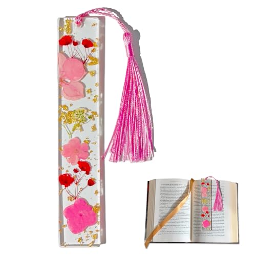 Harz Getrocknete Blumen Lesezeichen,Transparente Lesezeichen Personalisiert,Gepresste Blumen Bookmark Personalisiertes,Acryl Buchseitenhalter mit Quaste,Lesen Zubehör,Book Accessories für Kinder Harz Getrocknete Blumen Lesezeichen,Transparente Lesezeichen Personalisiert,Gepresste Blumen Bookmark Personalisiertes,Acryl Buchseitenhalter mit Quaste,Lesen Zubehör,Book Accessories für Kinder von MALOUSUN