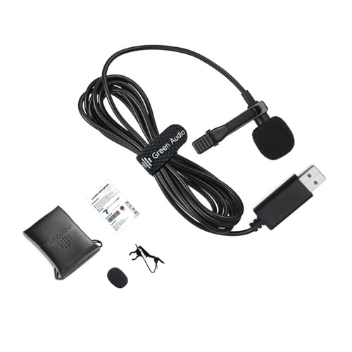 1 Set Plug and Play USB-Mikrofon zum Anklemmen für Computer, tragbares und Podcasting-Mikrofon mit 2 m langem Kabel, Schwarz 1 Set Plug and Play USB-Mikrofon zum Anklemmen für Computer, tragbares und Podcasting-Mikrofon mit 2 m langem Kabel, Schwarz von MALSSE