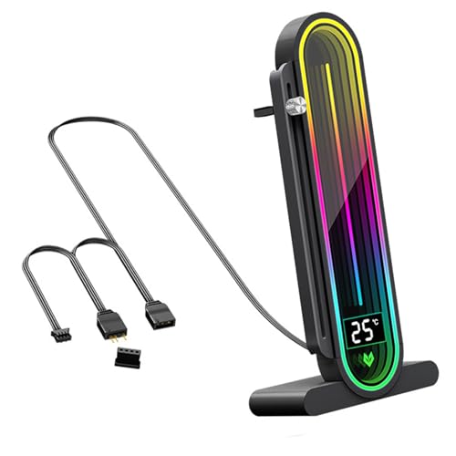 MALSSE ARGB Grafikkarten-GPU-Ständer, verstellbar, Teleskop-Ständer, Halterung, GPU-Grafikkartenhalter für Desktop von MALSSE