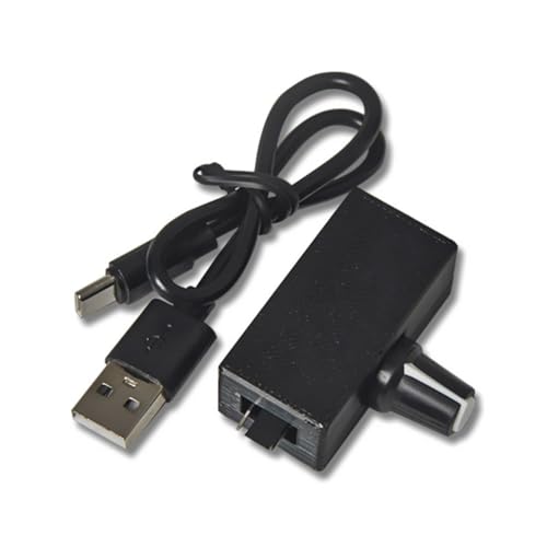 MALSSE Effizienter USB-PC-Lüfter-Controller-Ausgang, 5, 12 V, verstellbarer Netzteil-Adapter für 4-polige Lüfter von MALSSE