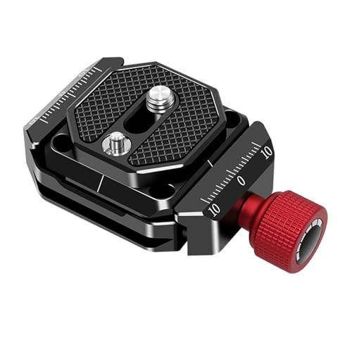 Schnellwechselplatte, Klemmsockel, 38 mm, Schnellwechsel-Adapter, integriertes 1/4 3/8 Schraubenloch für DSLR-Kamera-Stabilisator Schnellwechselplatte, Klemmsockel, 38 mm, Schnellwechsel-Adapter, integriertes 1/4 3/8 Schraubenloch für DSLR-Kamera-Stabilisator von MALSSE