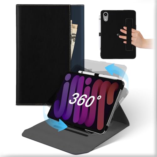 Für iPad Mini 6th Gen 2021/iPad Mini 7 2024 8,3 Zoll Hülle,360°Drehbare Abnehmbare Ständer Leder Tablet Case mit Stifthalter, Stoßfeste Auto Schlaf/Aufwach Schützhülle mit Tasche für iPad Mini 2024 Für iPad Mini 6th Gen 2021/iPad Mini 7 2024 8,3 Zoll Hülle,360°Drehbare Abnehmbare Ständer Leder Tablet Case mit Stifthalter, Stoßfeste Auto Schlaf/Aufwach Schützhülle mit Tasche für iPad Mini 2024 von MAMA MOUTH