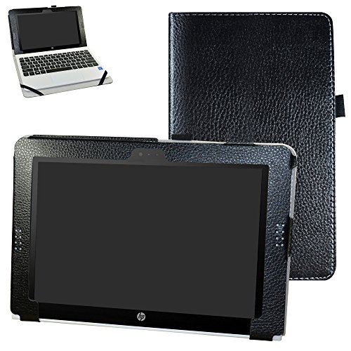 HP Pavilion x2 10 / HP x2 210 hülle,Mama Mouth Folding Ständer Hülle Case mit Standfunktion für 10.1" HP x2 210/ HP Pavilion x2 10.1 10-n054sa 10-n101ng 10-n102ng 10-n104ng 10-n200ng 10-n201ng 10-n230ng 10-n231ng 10-n232ng Detachable 2-in-1 Laptop/Tablet,Schwarz von MAMA MOUTH