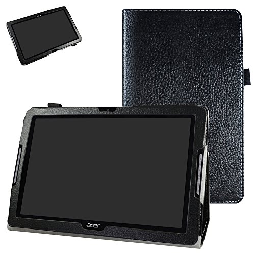 MAMA MOUTH Acer B3-A30 hülle, Folding Ständer Hülle Case mit Standfunktion für 10.1" Acer Iconia One 10 B3-A30 Android Tablet,Schwarz von MAMA MOUTH