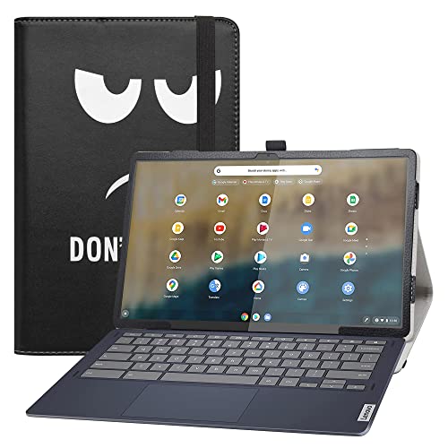 MAMA MOUTH Compatible with Lenovo Ideapad Duet 5 Chromebook Hülle,Schutzhülle mit Hochwertiges PU Leder Tasche Case für Lenovo Ideapad Duet 5 Chromebook 13.3" 2-in-1,Don't Touch von MAMA MOUTH