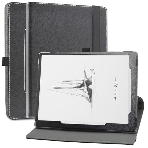 MAMA MOUTH Kompatibel mit BOOX Go 10.3 hülle,360° Drehbarer Stand Cover Premium Schutzhülle Tasche Etui mit Ständerfunktion Case für BOOX Tablet Go 10.3 Zoll Tablet,Schwarz von MAMA MOUTH