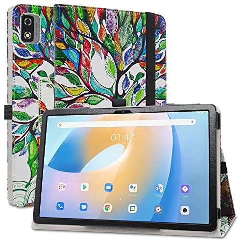 MAMA MOUTH Kompatibel mit Blackview Tab 12 Hülle,Schutzhülle mit Hochwertiges PU Leder Tasche Case für 10" Blackview Tab 12 / Blackview Tab 12 Pro Tablet,Love Tree von MAMA MOUTH