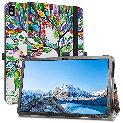 MAMA MOUTH Kompatibel mit Blackview Tab 16 Hülle,Schutzhülle mit Hochwertiges PU Leder Tasche Case für 11" Blackview Tab 16 Tablet,Love Tree von MAMA MOUTH
