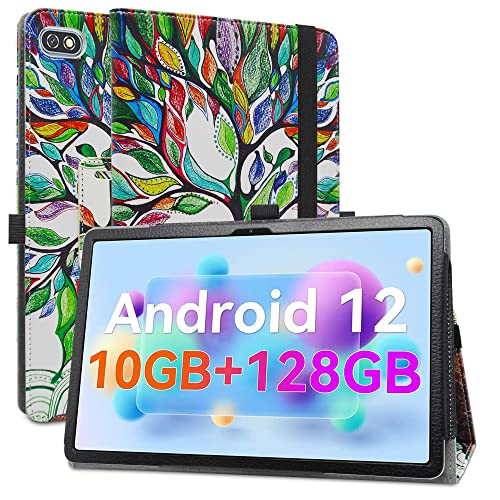MAMA MOUTH Kompatibel mit Blackview Tab 7 Pro Hülle,Schutzhülle mit Hochwertiges PU Leder Tasche Case für 10" Blackview Tab 7 Pro/Tab 7 / OSCAL PAD 10(Not fit Blackview Tab 7 WiFi),Love Tree von MAMA MOUTH