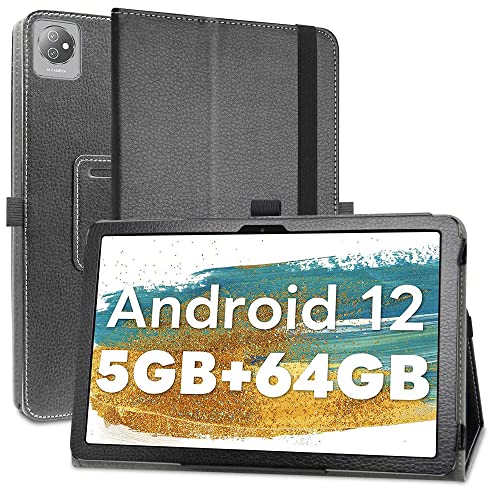 MAMA MOUTH Kompatibel mit Blackview Tab 7 WiFi Hülle,Schutzhülle mit Hochwertiges PU Leder Tasche Case für 10.1" Blackview Tab 7 WiFi/Blackview Tab 8 WiFi(Not fit Blackview Tab 7 /Tab7 Pro),Schwarz von MAMA MOUTH