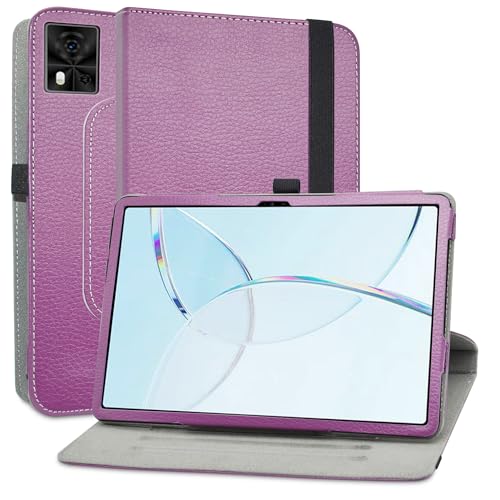 MAMA MOUTH Kompatibel mit DOOGEE T10E hülle,360° Drehbarer Stand Cover Premium Schutzhülle Tasche Etui mit Ständerfunktion Case für DOOGEE T10E / Blackview Tab 80 10.1 Inch Tablet,Violett von MAMA MOUTH