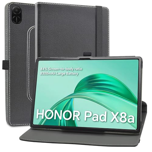 MAMA MOUTH Kompatibel mit Honor Pad X8a hülle,360° Drehbarer Stand Cover Premium Schutzhülle Tasche Etui mit Ständerfunktion Case für Honor Pad X8a 11 Zoll Tablet,Schwarz von MAMA MOUTH