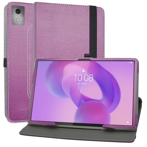 MAMA MOUTH Kompatibel mit Lenovo Idea Tab Pro 12.7" hülle,360° Drehbarer Stand Cover Premium Schutzhülle Tasche Etui mit Ständerfunktion Case für Lenovo Idea Tab Pro TB373FU 12.7 Zoll Tablet,Violett von MAMA MOUTH