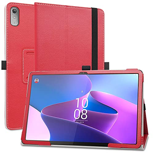 MAMA MOUTH Kompatibel mit Lenovo Tab P11 Pro 2nd Gen Hülle,Schutzhülle mit Hochwertiges PU Leder Tasche Case für 11.2" Lenovo Tab P11 Pro (2nd Gen) TB132FU(Not fit Lenovo Tab P11),Rot von MAMA MOUTH