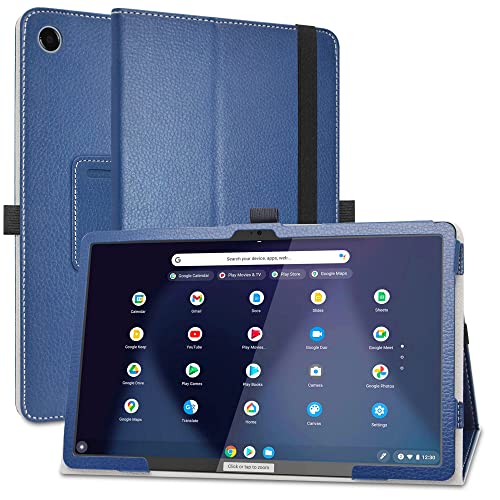 MAMA MOUTH Kompatibel mit Lenovo ideapad Duet 3 chromebook 11 Hülle,Schutzhülle mit Hochwertiges PU Leder Tasche Case für 10.9" Lenovo ideapad Duet 3 chromebook 11 Tablet,Blau von MAMA MOUTH