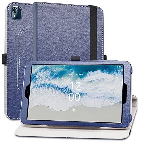 MAMA MOUTH Kompatibel mit Nokia T10 hülle,360° Drehbarer Stand Cover Premium Schutzhülle Tasche Etui mit Ständerfunktion Case für 8" Nokia T10,Blau von MAMA MOUTH