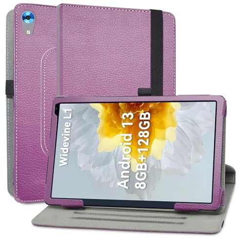 MAMA MOUTH Kompatibel mit Okaysea OC101 hülle,360° Drehbarer Stand Cover Premium Schutzhülle Tasche Etui mit Ständerfunktion Case für Okaysea OC101 / Jeazans OC101 10 Inch Tablet,Violett von MAMA MOUTH