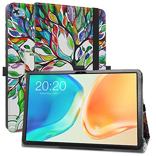 MAMA MOUTH Kompatibel mit TECLAST M40 Plus Hülle,Schutzhülle mit Hochwertiges PU Leder Tasche Case für TECLAST M40 Plus /P20S /P30S /P40HD 10.1 Inch(Not fit TECLAST M40 / TECLAST P40HD 2023),Love Tree von MAMA MOUTH