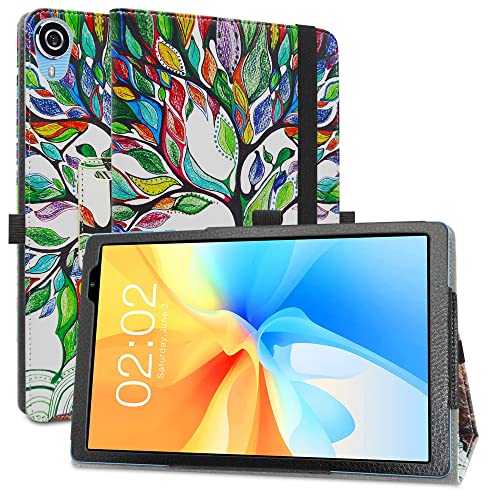 MAMA MOUTH Kompatibel mit TECLAST P25T Hülle,Schutzhülle mit Hochwertiges PU Leder Tasche Case für 10.1" TECLAST P25T / ApoloMedia EP103A Tablet,Love Tree von MAMA MOUTH
