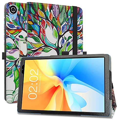 MAMA MOUTH Kompatibel mit TECLAST P25T Hülle,Schutzhülle mit Hochwertiges PU Leder Tasche Case für 10.1" TECLAST P25T Tablet,Love Tree von MAMA MOUTH