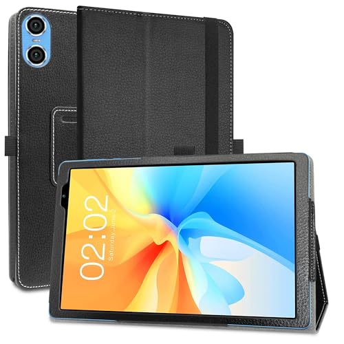 MAMA MOUTH Kompatibel mit TECLAST P26T Hülle,Schutzhülle mit Hochwertiges PU Leder Tasche Case für TECLAST P26T / TECLAST P25T / ApoloMedia EP103A 10.1 Inch Tablet,Schwarz von MAMA MOUTH